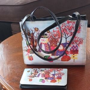 Festive Snowman Shoulder Bag Set
